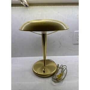Vintage Holtkotter Leuchten Lamp Brass Atomic UFO Desk Table Mid Century Lamp